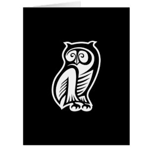 Symbole hibou blanc