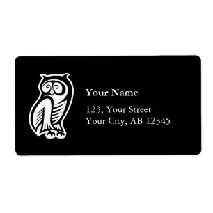 Symbole hibou blanc