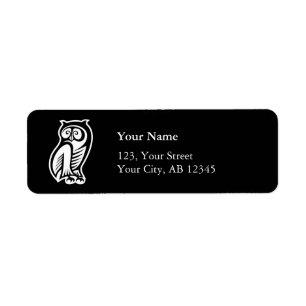Symbole hibou blanc