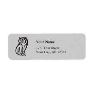Symbole hibou noir