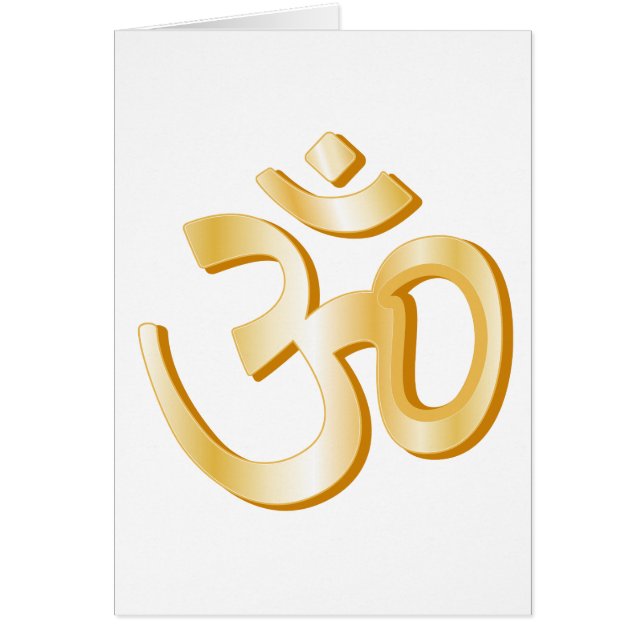 Symbole Hindou Om 4" x 5,6" Carte de voeux (Devant)