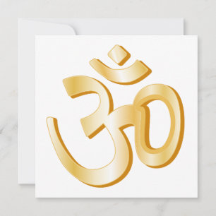 Symbole Hindou Om Invitation/Annonce Carte Plat