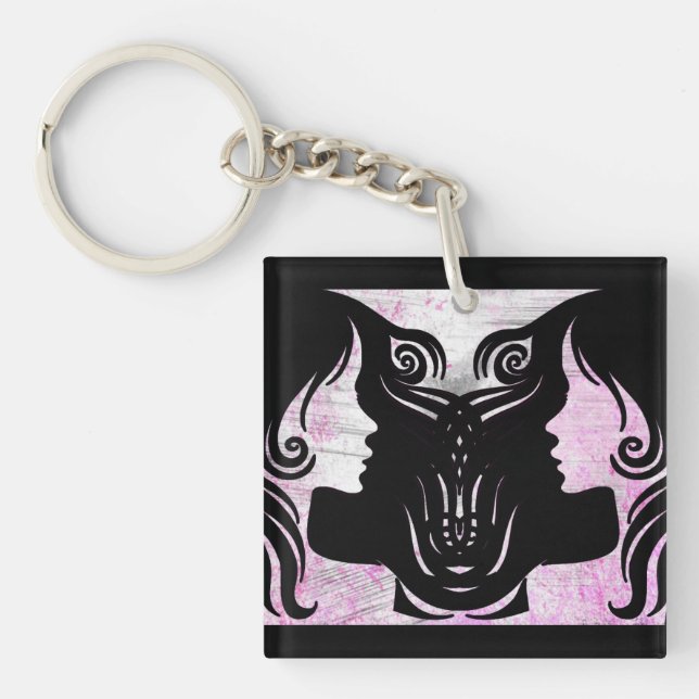 SYMBOLE Horoscope Gemini Porte - clé Zodiac (Devant)