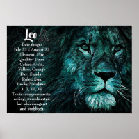 Symbole Horoscope Poster Leo