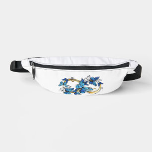Symbole Infini de Papillons Morpho Bleus