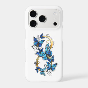 Symbole infini de papillons Morpho bleus