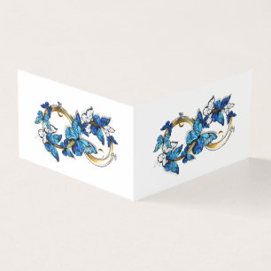 Symbole infini de papillons Morpho bleus