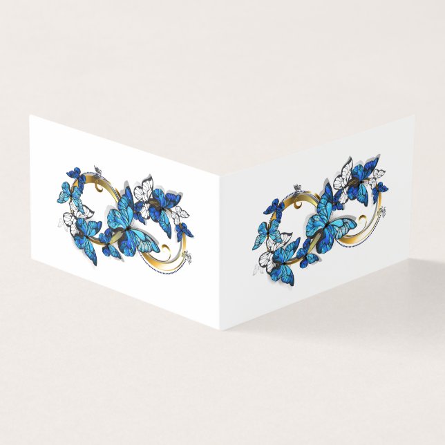 Symbole infini de papillons Morpho bleus (Outside)