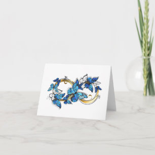 Symbole infini de papillons Morpho bleus