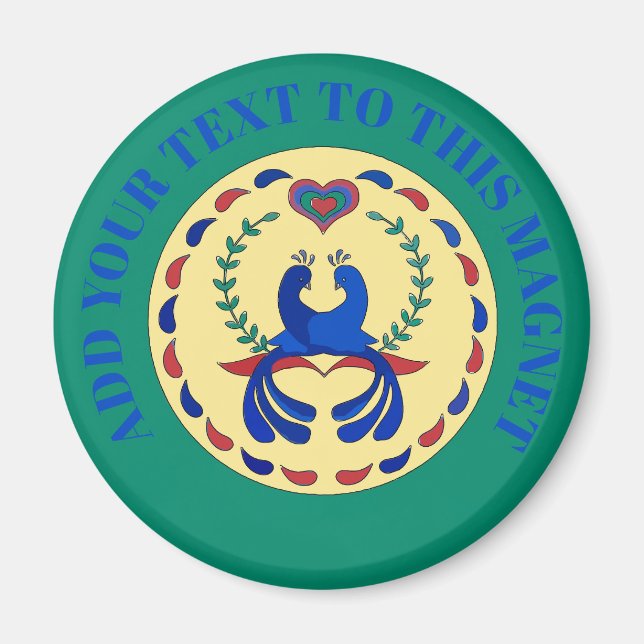 SYMBOLE Inséparable Hex Magnet néerlandais (Devant)