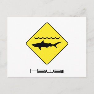Symbole jaune "requins avertisseurs" Carte postale