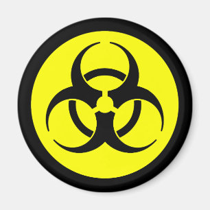Symbole jaune vif du risque biologique Aimant