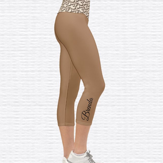 SYMBOLE Léopard Motif Om Capri Leggings (Créateur téléchargé)