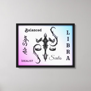Symbole Libra Zodiac en toile enveloppée