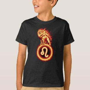 SYMBOLE Lion Feu - T-shirt SIGNE Zodiaque Léo