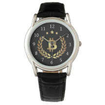 Symbole Logo Bitcoin Crypto Montre Monétaire Wrist