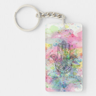 Symbole main HAMSA Aquarelle colorée