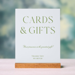 Symbole Mariage Acrylique Vert & Bleu Cartes & Cad