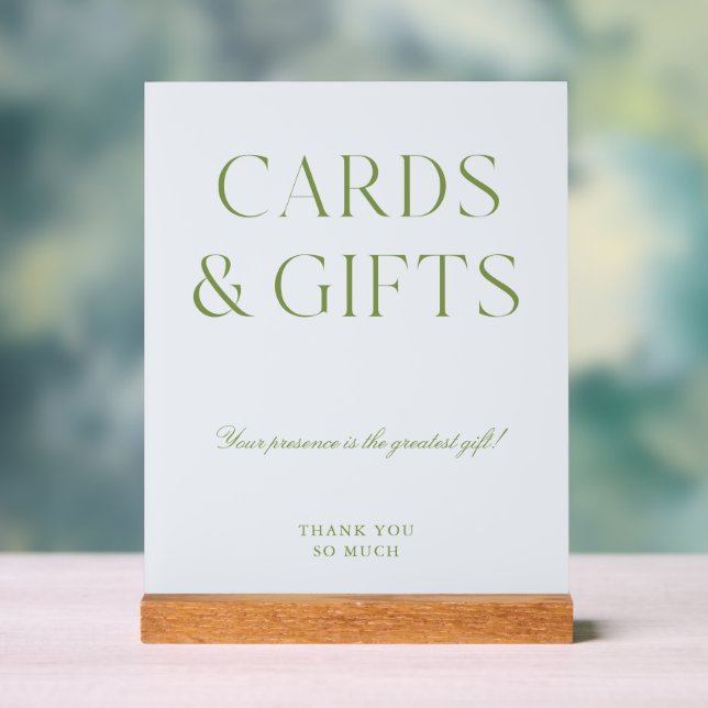 Symbole Mariage Acrylique Vert & Bleu Cartes & Cad (Neutre)