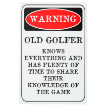Symbole métallique Vieux Golfer