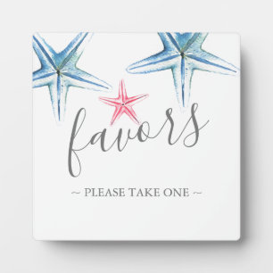 Symbole moderne de mariage plage Faveurs Plaque