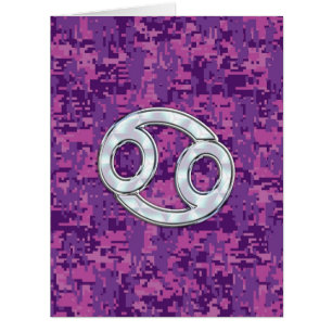 Symbole moderne du cancer Zodiac Camouflage numéri