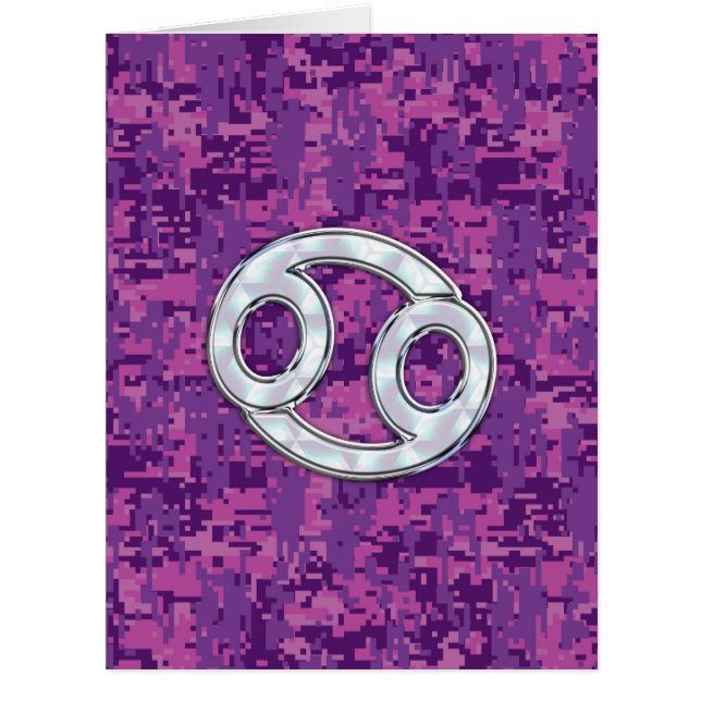 Symbole moderne du cancer Zodiac Camouflage numéri (Devant)