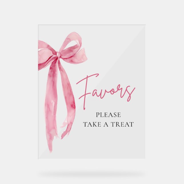 Symbole moderne Pink Bow Graduation Party Faveurs (Recto)