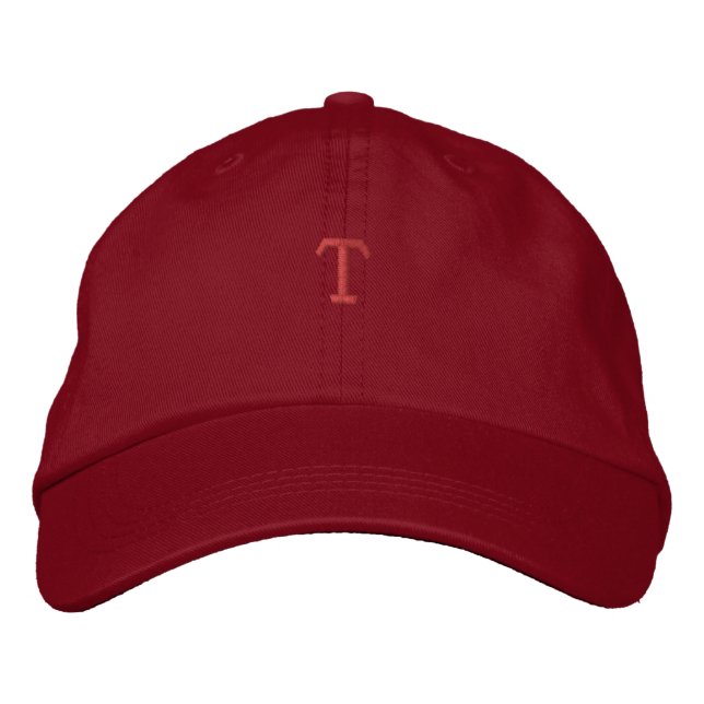 Symbole monogramme de la lettre T Casquette brodé  (Devant)