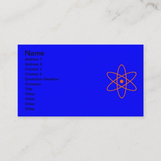 SYMBOLE nucléaire Carte de visite (Devant)