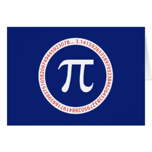 Symbole Pi en cercle sur bleu marine