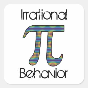 Symbole Pi Stickers Carré comportement irrationnel