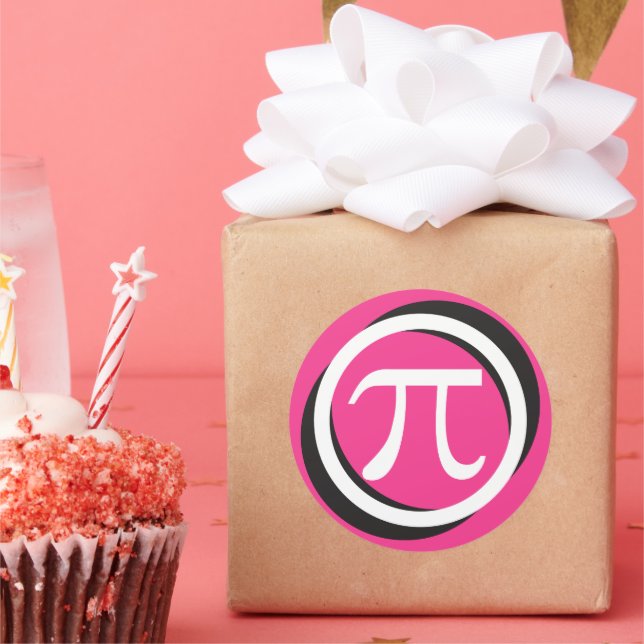 Symbole Pi - Stickers Jour Pi PINK (Fête)