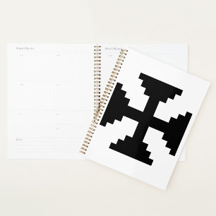 Symbole Pixel Art Black Cross