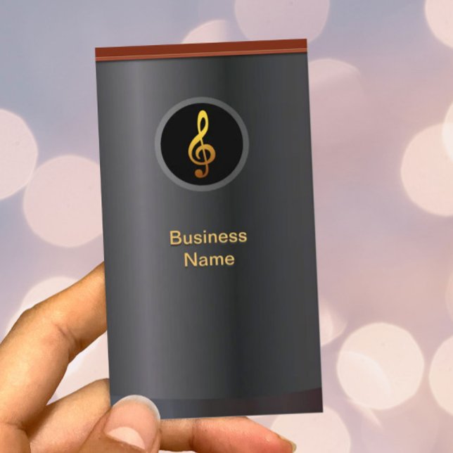 Symbole professionnel Gold Music Carte de visite (Créateur téléchargé)
