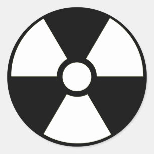 Symbole radioactif Sticker B&W