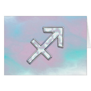 Symbole Sagittaire Zodiaque Mère de style perle