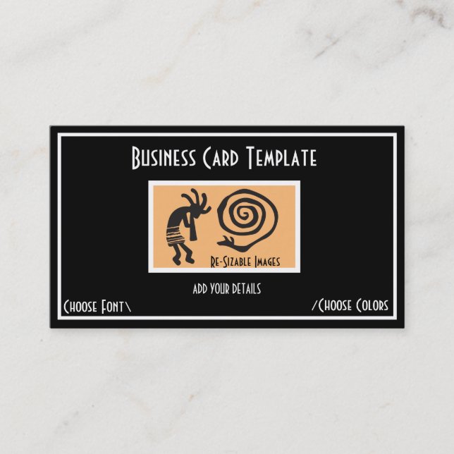 Symbole serpent KoKopelli Logo Carte de visite (Devant)