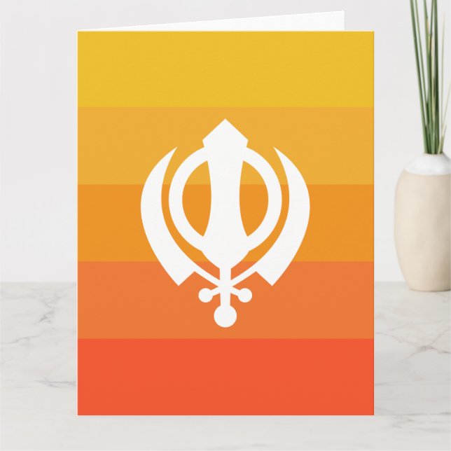 Symbole Sikh Khanda Carte de voeux (Devant)