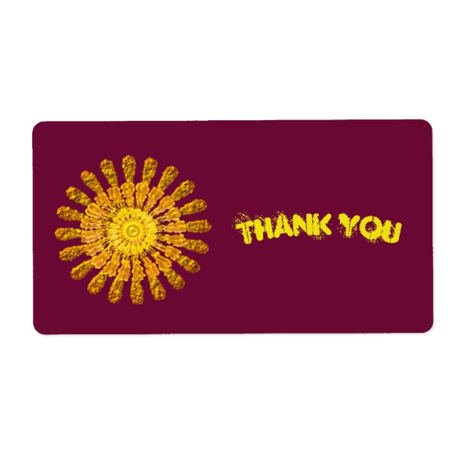 Symbole solaire doré décoratif (Devant)