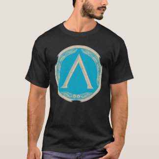 Symbole spartiate Bouclier grec T-shirt