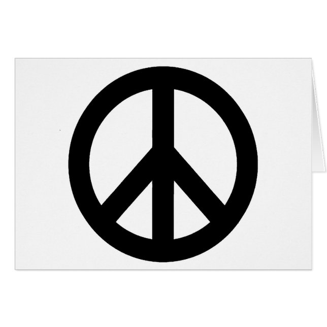 SYMBOLE SYMBOLE DE LA PAIX BLANC NOIR (Devant horizontal)