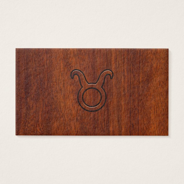 Symbole Taurus Zodiac en Mahogany Style imprimé (Devant)
