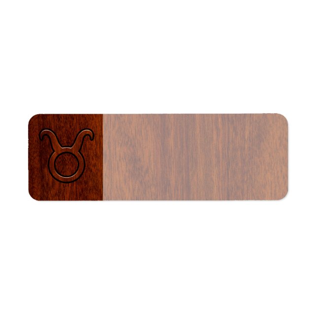 Symbole Taurus Zodiac en Mahogany Style imprimé (Devant)
