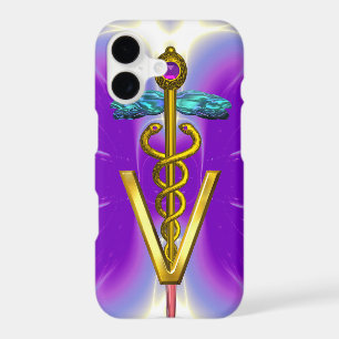 SYMBOLE VÉTÉRINAIRE DE CADUCE D'OR / Fuchsia viole