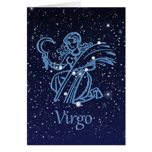 Symbole Virgo Constellation et Zodiac avec étoiles (Devant)