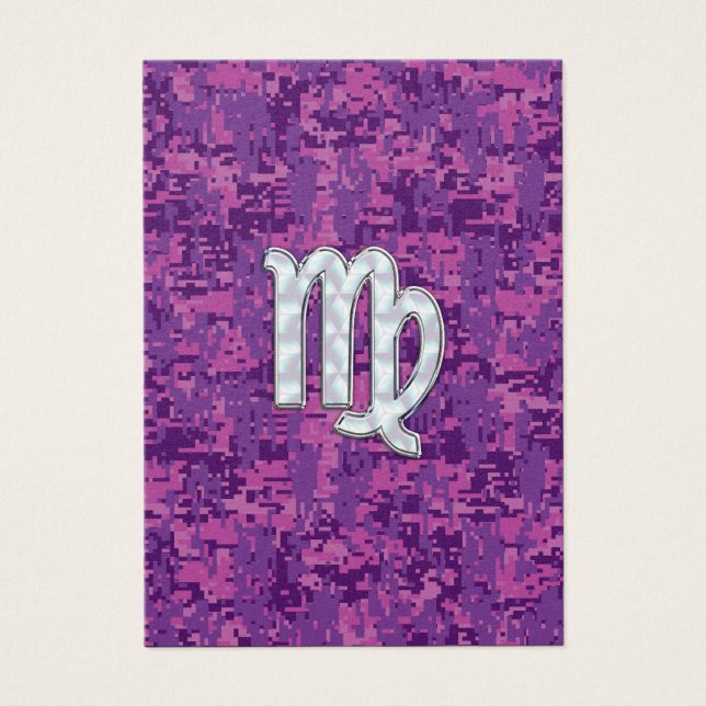 Symbole Virgo Zodiac Camouflage numérique Fuchsia  (Devant)