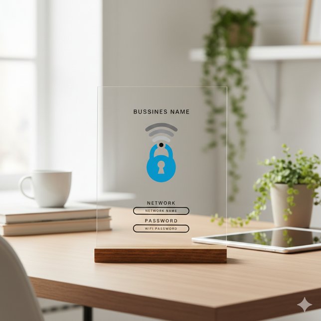 Symbole WiFi Key tech logo modèle acrylique (Créateur téléchargé)