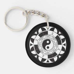 SYMBOLE YIN ET Yang Porte - clé double face
