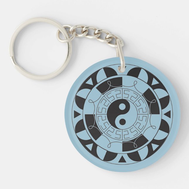 SYMBOLE YIN ET Yang Porte - clé Rond (Devant)